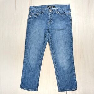 Calvin Klein Jeans Crop Women Size‎ 10 Stretch Light Wash Straight